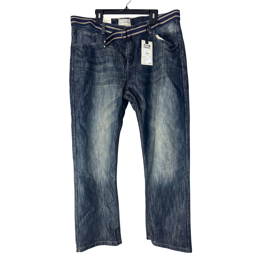NWT Alexander Julian Men's Jean Pants With Belt Size 42X30